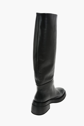 Leather FONDELLO Knee-high Boots 6cm