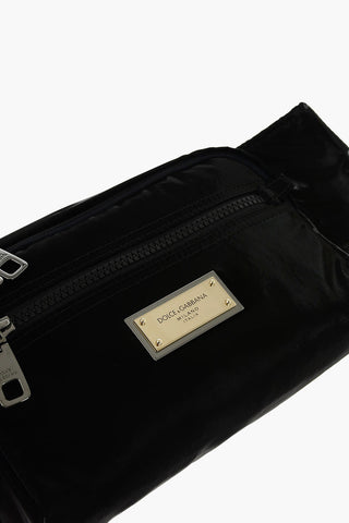 Coated Textile Belt Bag with Outer Pocket