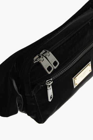 Coated Textile Belt Bag with Outer Pocket