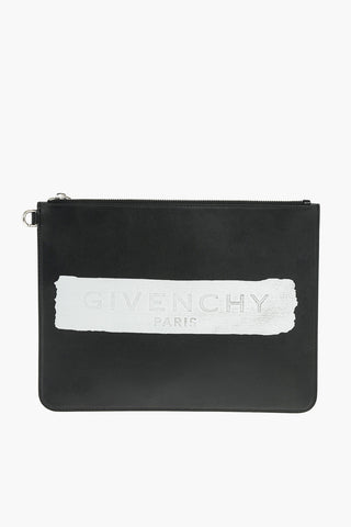 Leather Pouch with Zip Closure