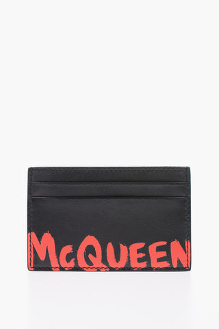 leather card holder with printed logo