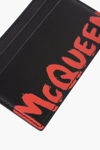 leather card holder with printed logo