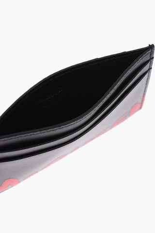 leather card holder with printed logo
