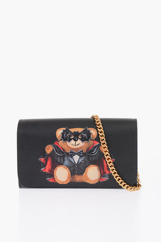 COUTURE! Leather wallet with removable shoulder strap