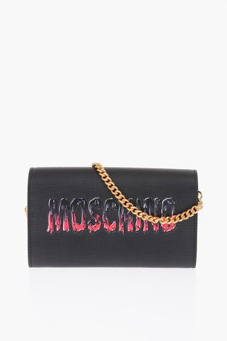 COUTURE! Leather wallet with removable shoulder strap