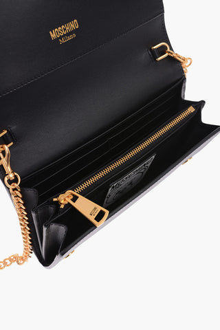 COUTURE! Leather wallet with removable shoulder strap