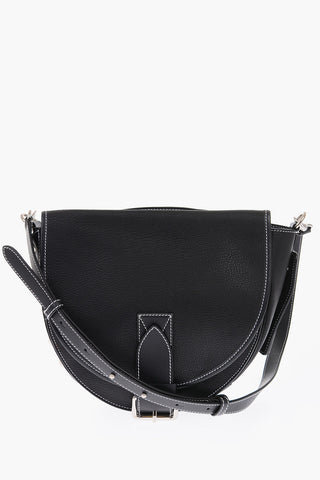 leather BIKE Saddle bag with removable shoulder strap