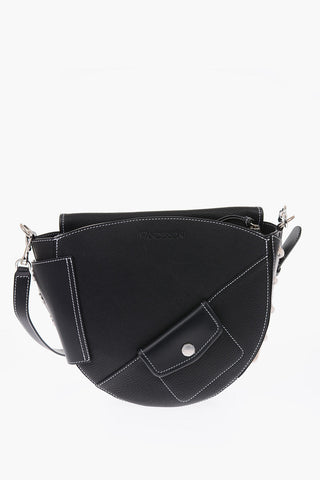 leather BIKE Saddle bag with removable shoulder strap