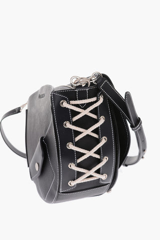 leather BIKE Saddle bag with removable shoulder strap