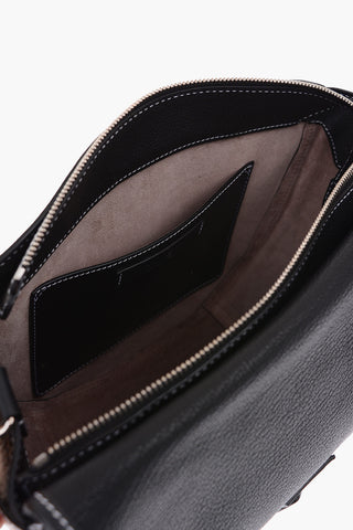 leather BIKE Saddle bag with removable shoulder strap