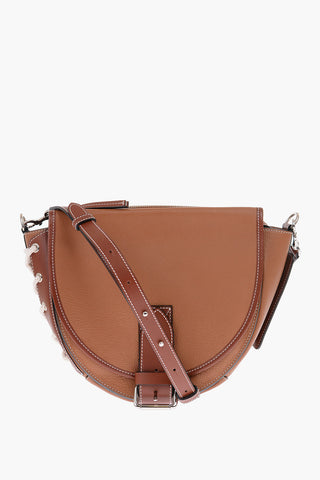 leather BIKE Saddle bag with removable shoulder strap