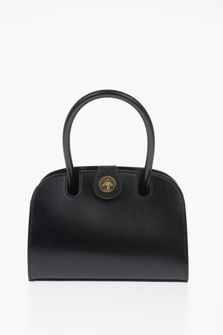 leather MICRO LADYBIRD top handle bag with removable shoulder strap