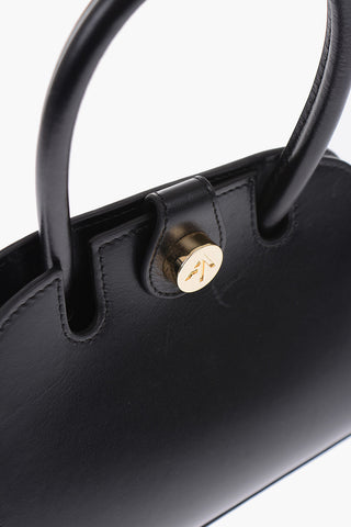 leather MICRO LADYBIRD top handle bag with removable shoulder strap