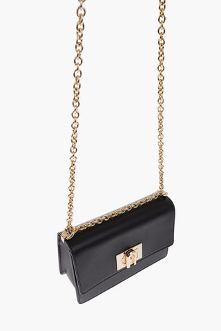 Textured leather crossbody bag