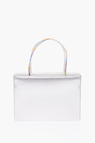 satin mini GILDA Tote bag with rhinestone embellished detail
