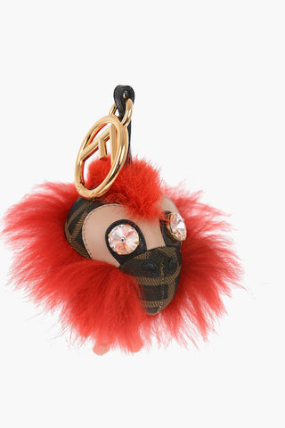 real fur detail SPACE MONKEY keyring