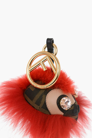 real fur detail SPACE MONKEY keyring