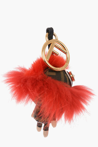 real fur detail SPACE MONKEY keyring