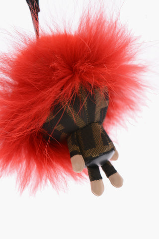 real fur detail SPACE MONKEY keyring