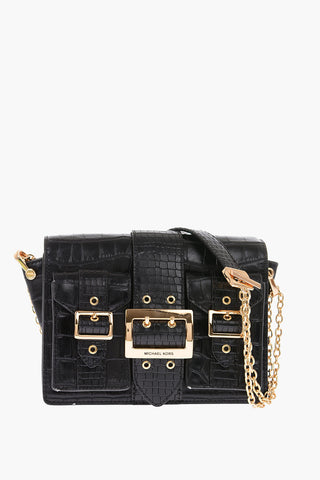 MICHAEL leather crocodile-printed HAYDEN shoulder bag