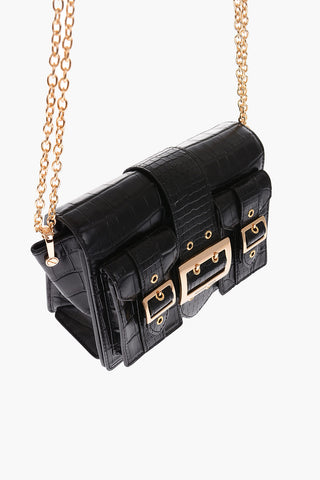 MICHAEL leather crocodile-printed HAYDEN shoulder bag
