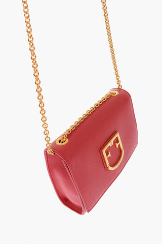 saffiano leather RUBY Crossbody bag with chain