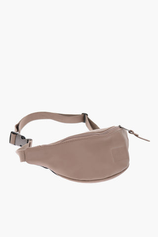leather and fabric bum bag