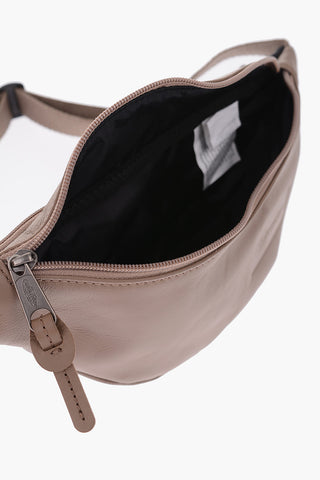 leather and fabric bum bag