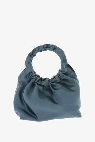 silk double circle handbag with removable shoulder strap