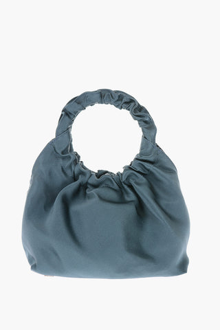 silk double circle handbag with removable shoulder strap