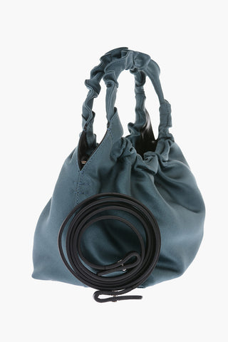 silk double circle handbag with removable shoulder strap