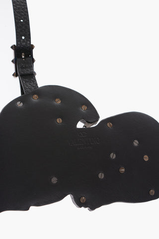 GARAVANI leather keyring with studs