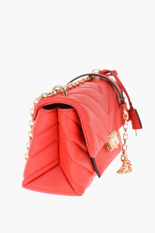 MICHAEL leather quilted CECE shoulder bag with chain shoulder strap