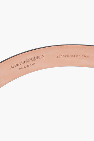 30mm tone-on-tone leather belt with buckle