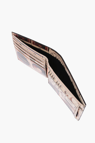 leather wallet with inner printed