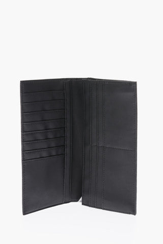 JEANS eco leather document holder with all over logo print