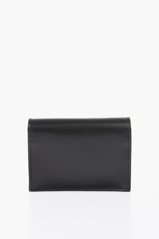 mini portamonete in pelle con interno a righe