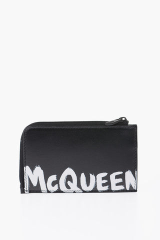 leather card holder with zip closure