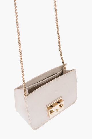 leather METROPOLIS bag with chain shoulder strap
