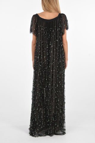 floor length Dress with Jewel Applications