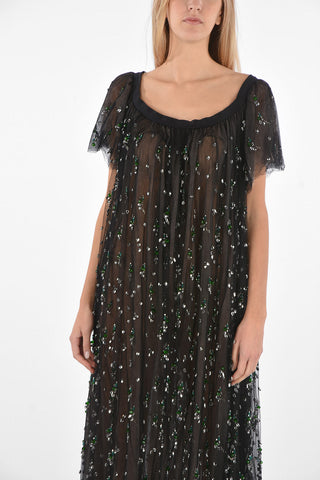 floor length Dress with Jewel Applications