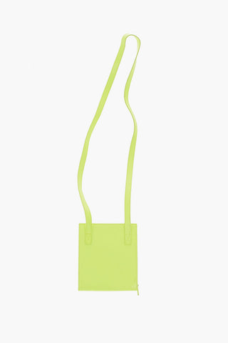 leather fluo neck strap pouch