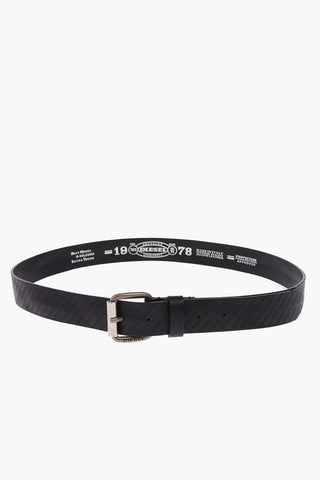 35mm leather all over logo B-SOLESINO belt