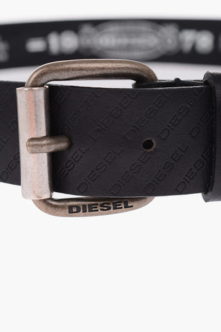 35mm leather all over logo B-SOLESINO belt