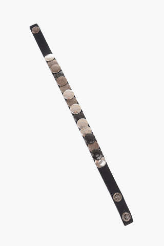 leather A-MINT bracelet with studs