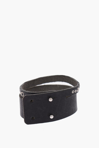 leather studded A-BAY bracelet