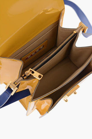 Patent Leather Shoulder Bag with Adjustable Shoulder Strap