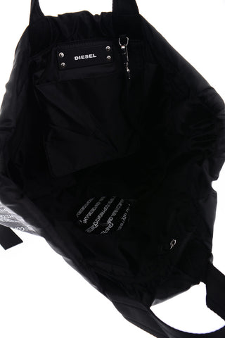 nylon all over printed COPYBACK drawstring bag with double handle
