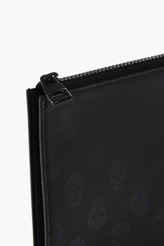 Jacquard Leather Zipped Pouch with Inner Card Holder
