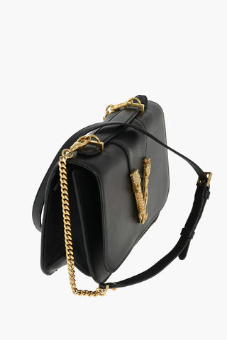 leather VIRTUS Shoulder bag wih detachable chain shoulder strap